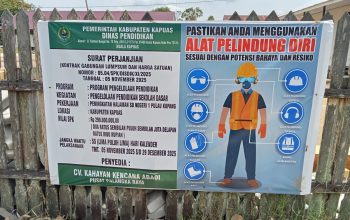 Proyek Peningkatan Halaman SDN 1 Pulau Kupang Belum Rampung Meski Tahun Anggaran Berakhir